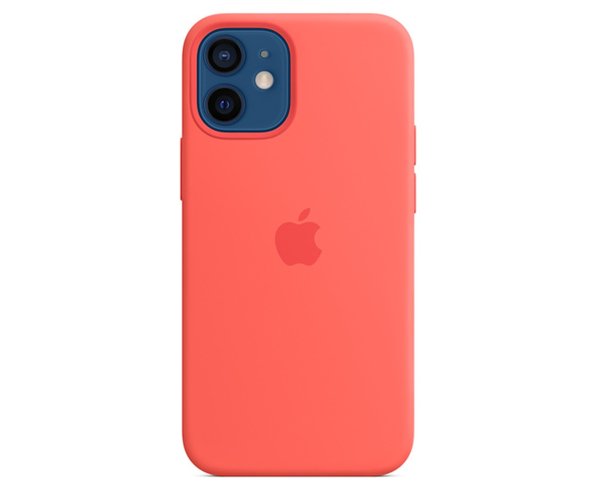 Silicone Case w/ MagSafe For iPhone 12 Mini - Pink Citrus