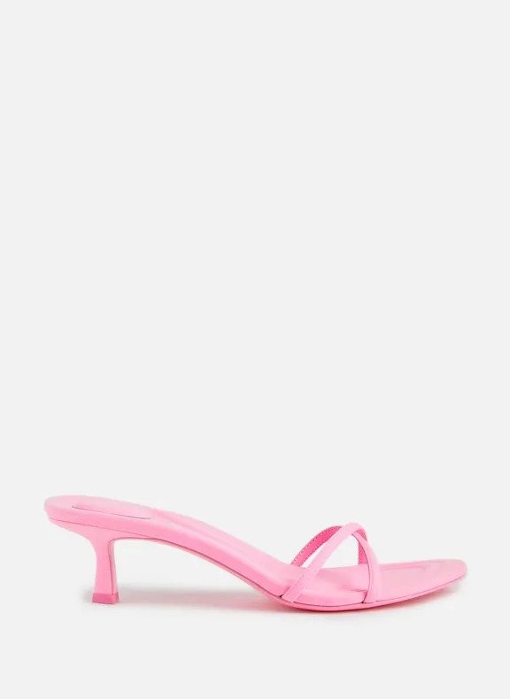 粉色猫跟鞋