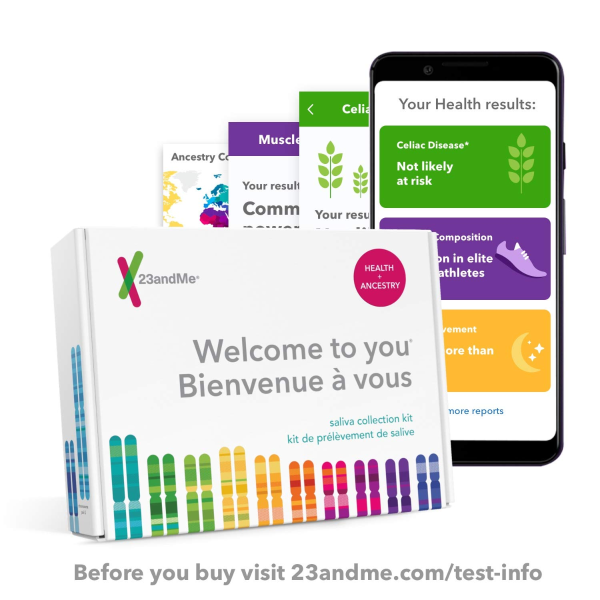 23andMe 祖源分析DNA检测服务+个人健康报告+125份详细线上基因报告