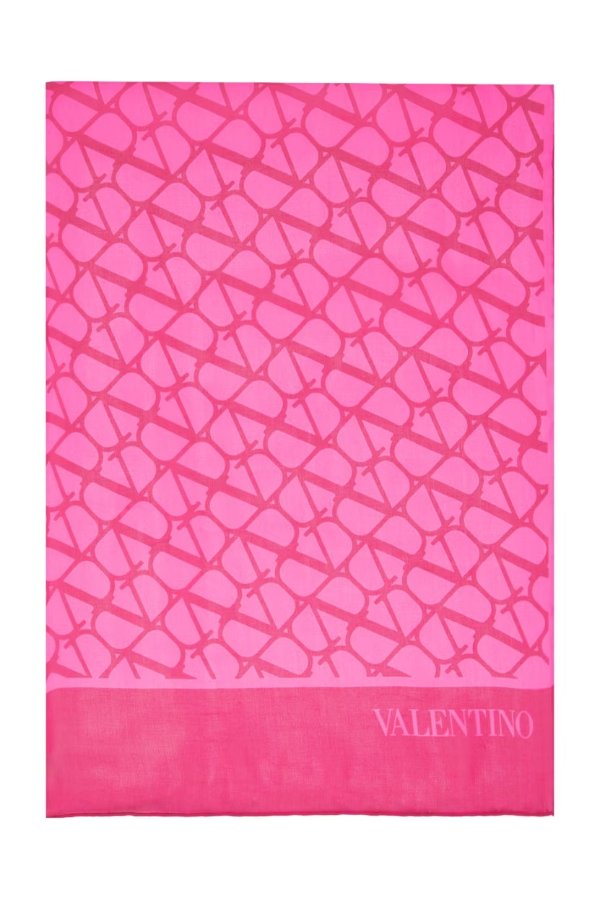 粉色 VLogo 围巾