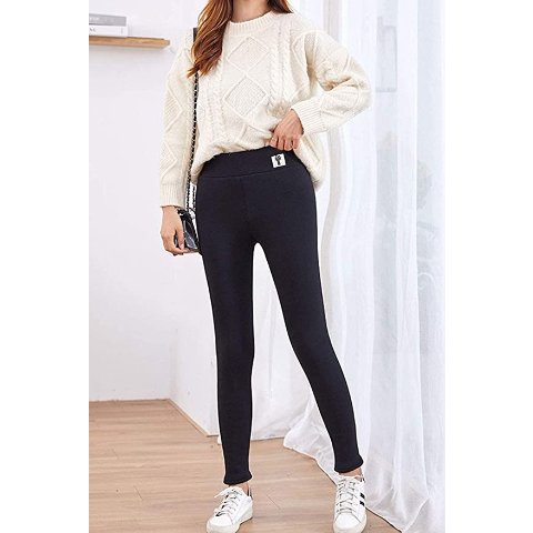 黑色加绒打底裤