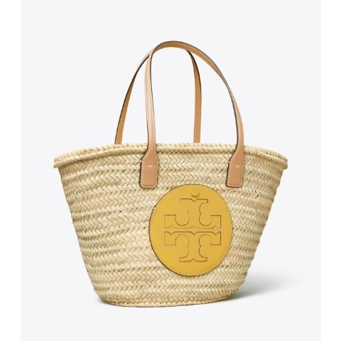 Tory Burch Women's Fleming Soft Straw Clutch - Natural/Arugula