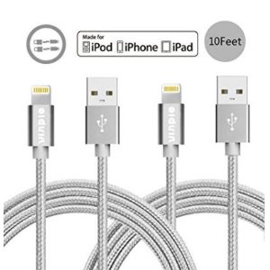 Vinpie Lightning to USB 数据线2个装 - 10英尺长