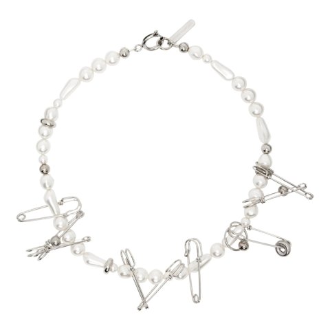 银色 & 灰白色珍珠 Lindsay 颈链