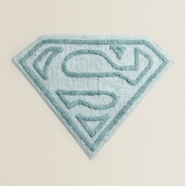 超人标识浴室地垫