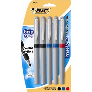BIC 0.7mm精细圆珠笔5支装  3色组合