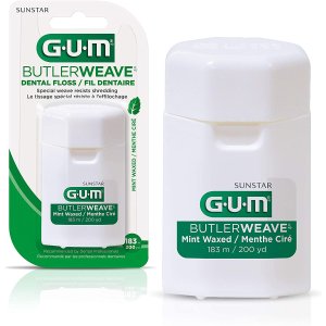 GUM 便携式薄荷蜡状牙线 时刻保持口腔清洁 口气清新