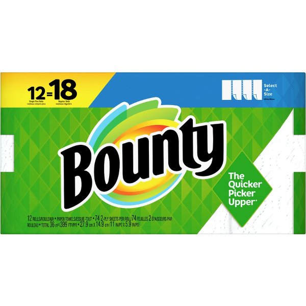 Bounty 双层厨房用纸 12卷=普通18卷 