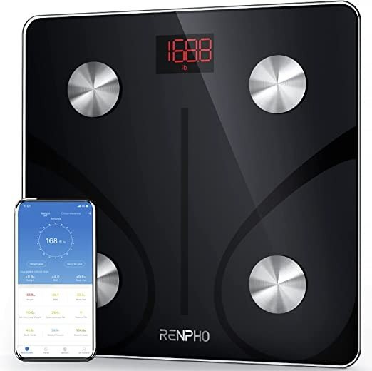 Bluetooth Body Fat Scale, Smart BMI Scale Digital Bathroom Weight Scale, Body Composition Analyzer with Smartphone App