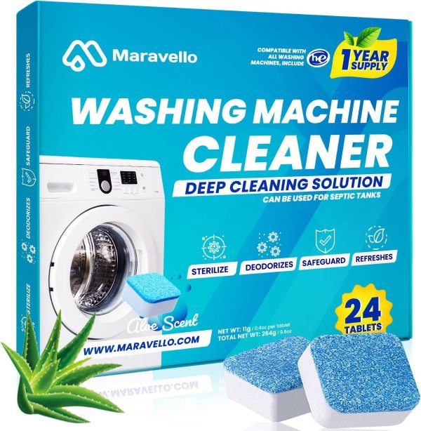 Maravello 洗衣机清洁剂 天然配方 安全除臭