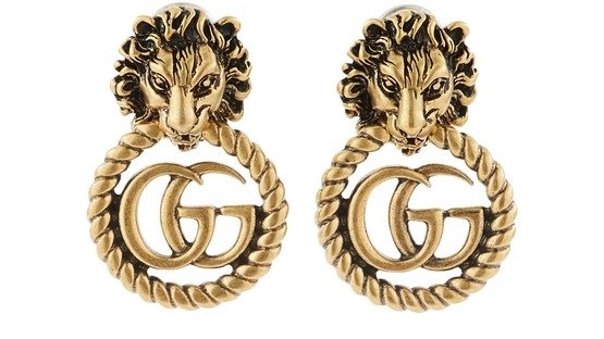 GG Marmont 狮子耳环