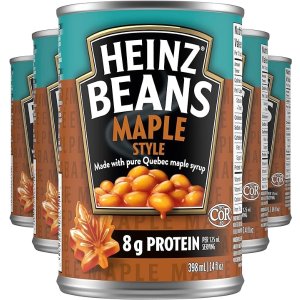 Heinz$5收3罐亨氏枫叶风味豆，398ml