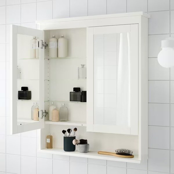 带镜子浴室柜 83x16x98 cm