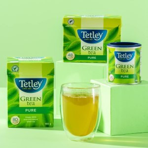 史低价：Tetley 绿茶茶包80袋 100%纯天然 清新解腻 冲泡方便