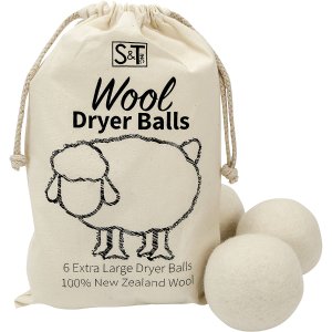 S＆T 新西兰羊毛干燥球 6个装 烘干机小助手