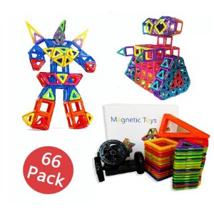 CHanvi 透明3D磁性建筑玩具66片装