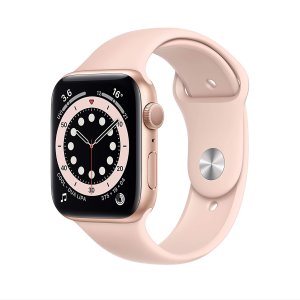 史低价：Apple Watch 6 44mm 金色表壳粉色表带 智能手表