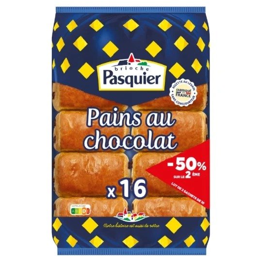 PASQUIER 巧克力面包 360g*2包