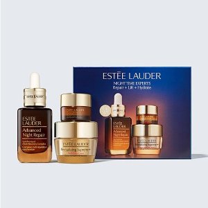 Estee Lauder总价值€163=变相5折小棕瓶精华30ml+胶原面霜15ml+小棕瓶眼霜5ml