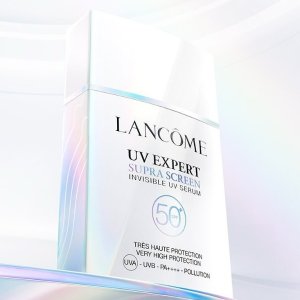 Lancome官网€54=变相5折拿下！新款极光白管防晒SPF50+