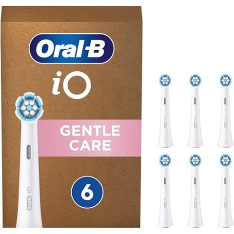 iO Gentle Care白色电动牙刷头6支装