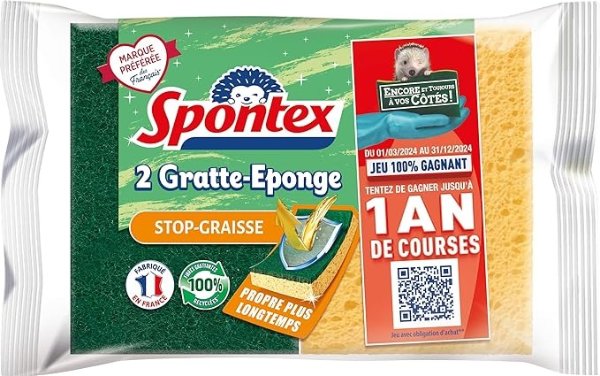 SPONTEX 洗碗海绵 2块