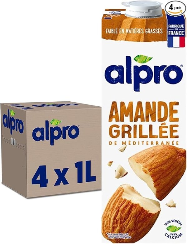 Alpro 烤杏仁奶 1L*4瓶