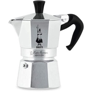 Bialetti2杯量，1个人喝刚刚好！银色摩卡壶