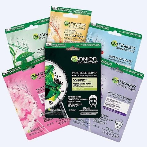 卸妆液400ml才€2.99Prime Day 狂欢价：Garnier卡尼尔 5片面膜套装€10