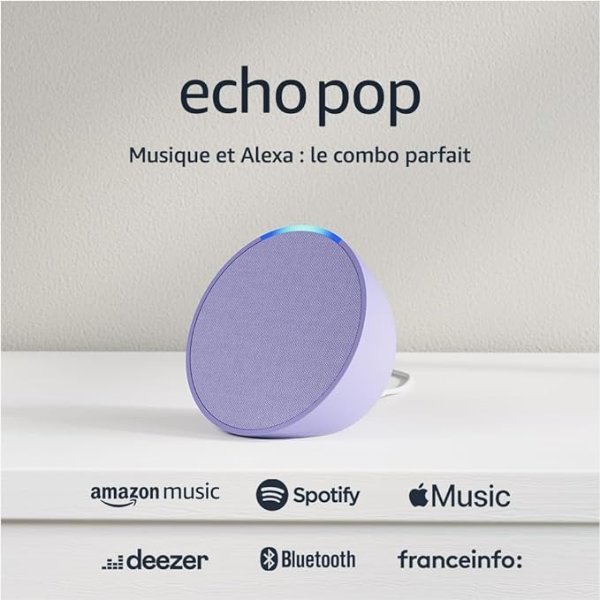 Decouvrez Echo Pop 蓝牙和 Wi-Fi 连接扬声器