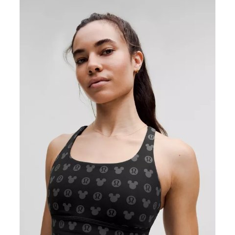 Disney x lululemon 米奇头+logo运动bra