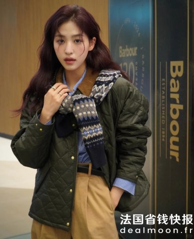 Barbour经典款！15Y！165cm的女生妥妥能穿@Yunnnie大童Liddesdale绗缝夹克