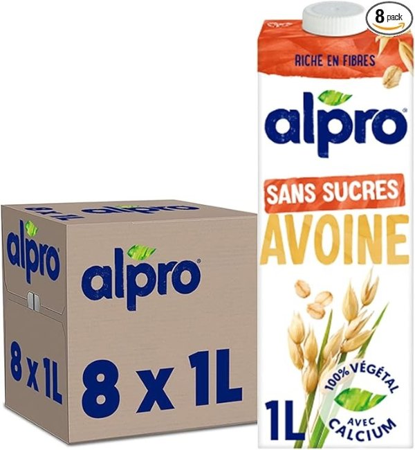 Alpro 无糖燕麦奶 1L*8盒