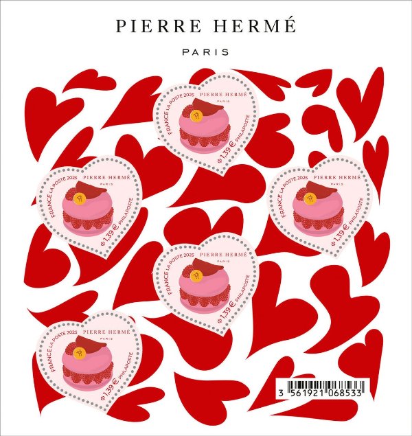 La Poste X Pierre Herme情人节限定邮票 