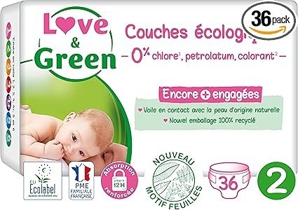 Love & Green 婴儿纸尿裤尺寸2 - 36片