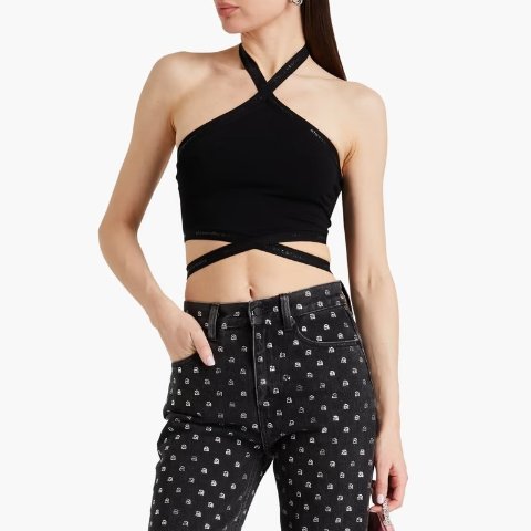 T by Alexander Wang挂脖针织上衣