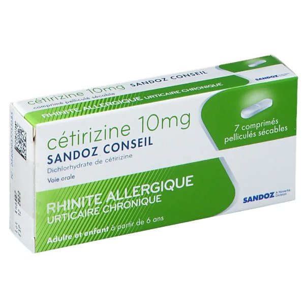 Cetirizine Sandoz Conseil季节性/常年过敏性鼻炎药