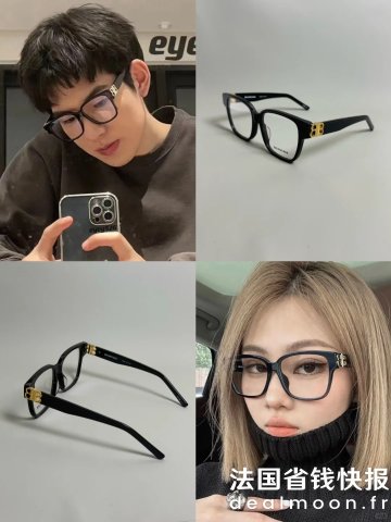 Balenciaga冷脸+黑框=女王放光芒@一口泡芙BB0104O平光镜