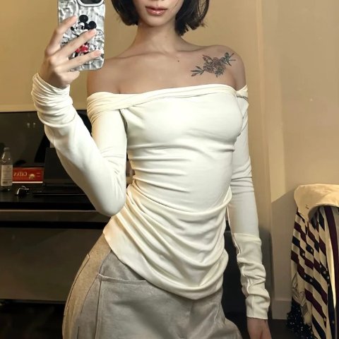 @héhé公主Soft Lounge 落肩T恤