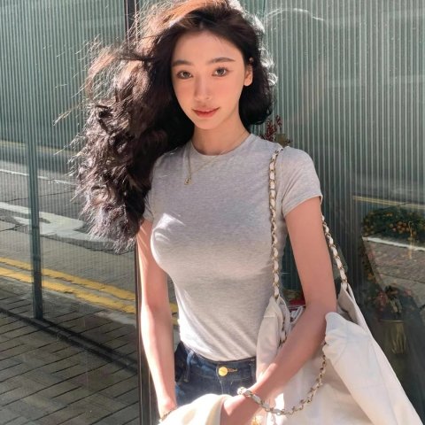 易梦玲同款Cotton Jersey T恤