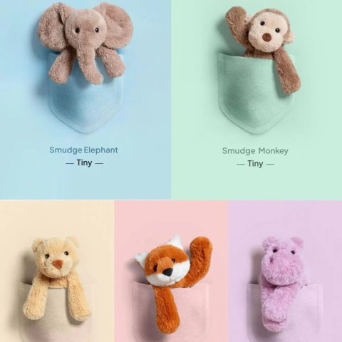 全线上架啦！仅€23起Jellycat Tiny史玛吉上新 小象🐘狐狸🦊猴子🐒小熊🐻河马🦛