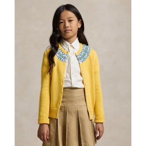 Ralph Lauren大童刺绣开衫