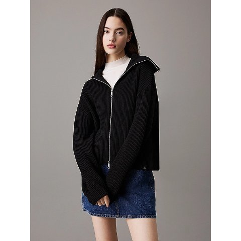 Calvin Klein拉链针织衫