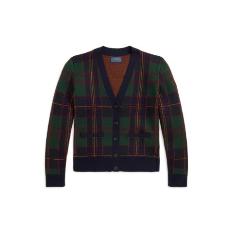 Ralph LaurenXL有快冲啊大童格子开衫