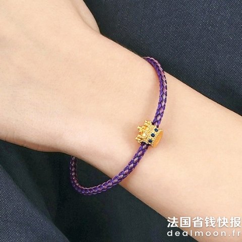 Chow Sang Sang千足金皇冠串珠 