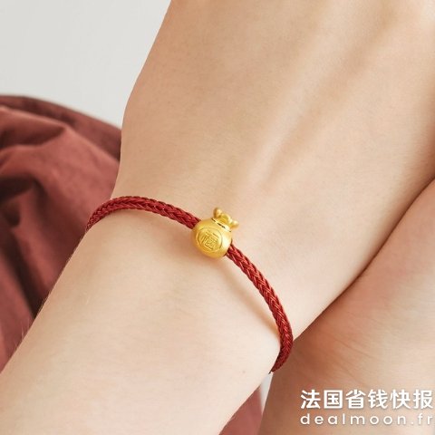 Chow Sang Sang千足金福袋串珠