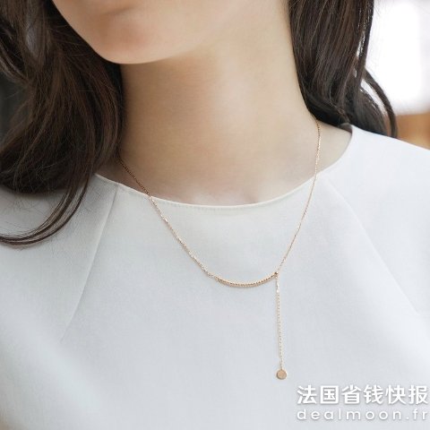 Chow Sang Sang18K玫瑰金吊坠项链