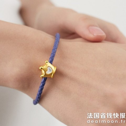 Chow Sang Sang千足金皇冠小蓝绳