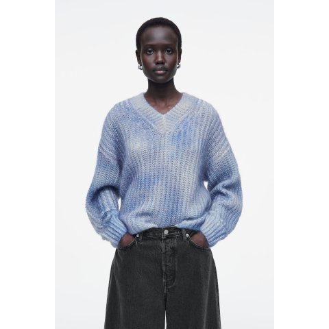 COS好米的晕染啊渐变色毛衣