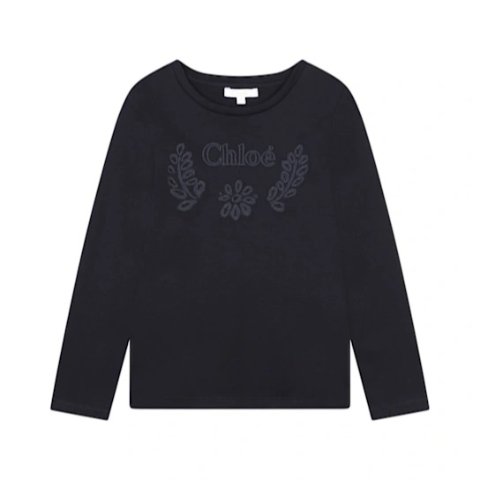 CHLOE14Y有！164可穿大童logoT恤